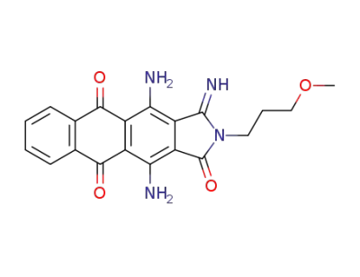 4,11-diamino-2,3-dihydro-3-imino-2-(3-methoxypropyl)-1H-naphth[2,3-f]isoindole-1,5,10-trione