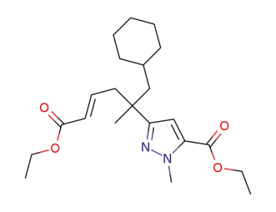 ethyl (E)-3-(1-cyclohexyl-6-ethoxy-2-methyl-6-oxohex-4-en-2-yl)-1-methyl-1H-pyrazole-5-carboxylate
